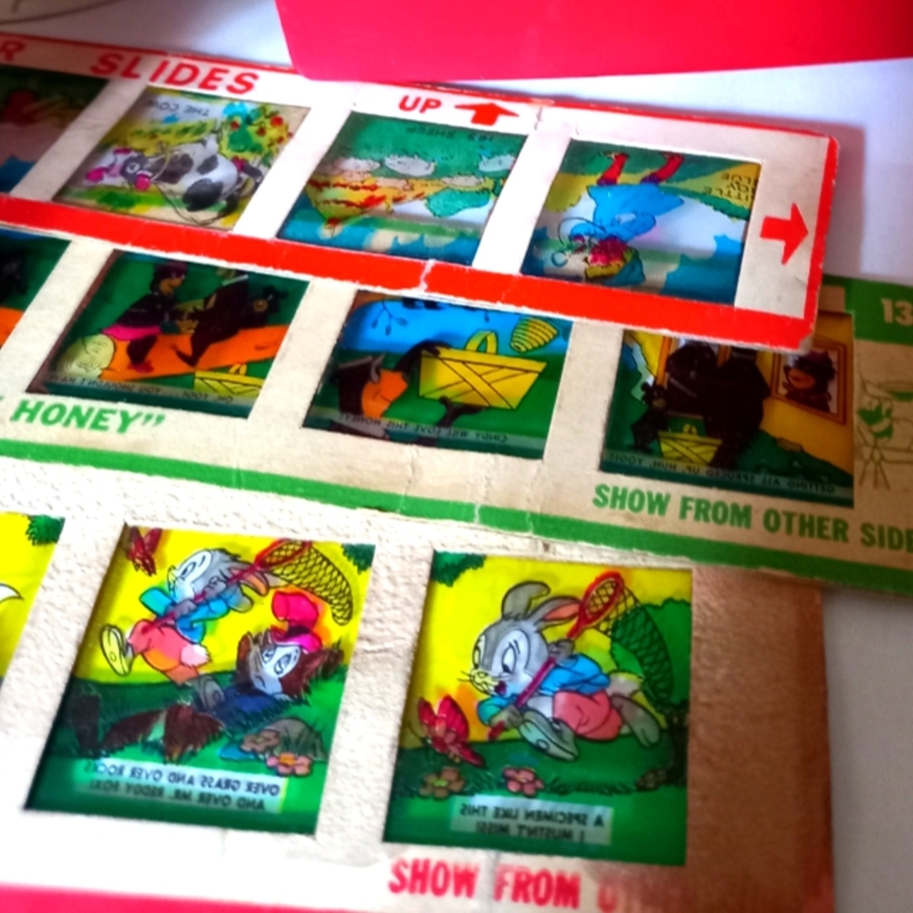 3 Vintage colored slides for a show projector circa 1960's